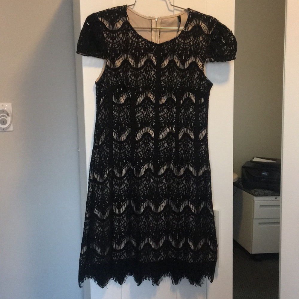Lulu’s Black and nude lace dress